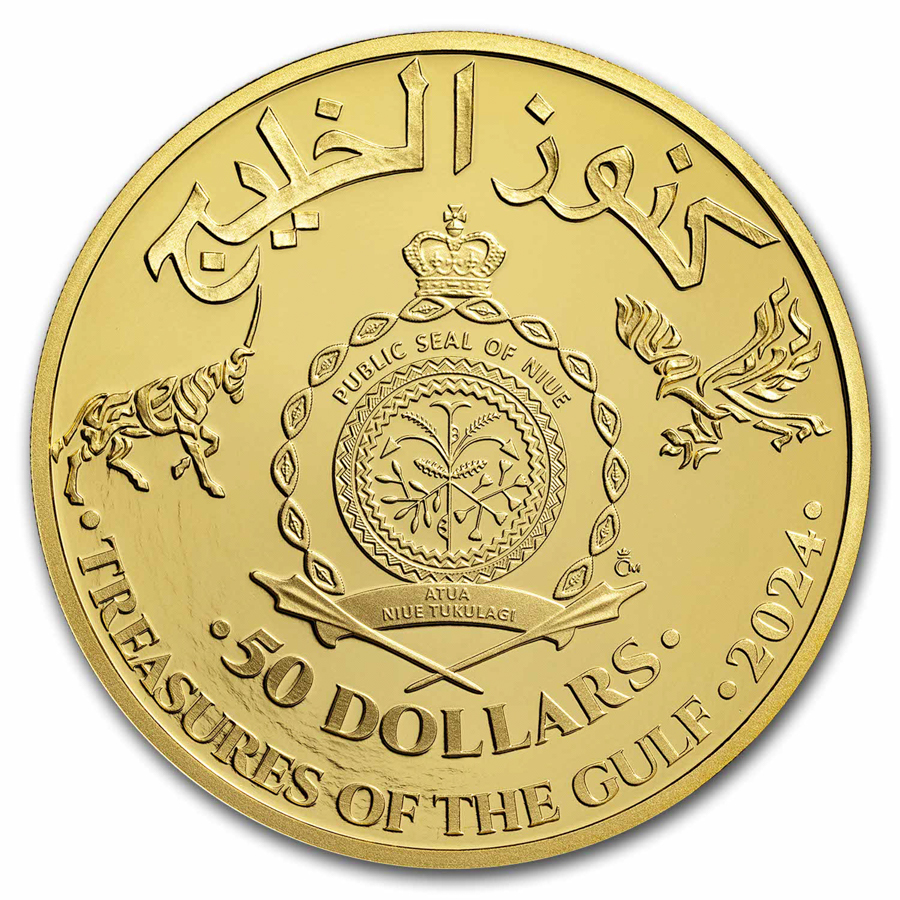 2024 Niue 1 oz Gold Proof Treasures of the Gulf: The Horse